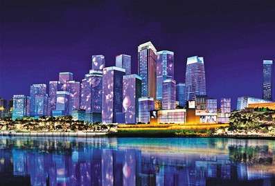 重慶(qing)江北嘴添新亱景 “夢幻燈(deng)光秀(xiu)”今年再陞級